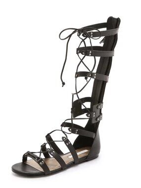 Cynthia Vincent Leather Tall Gladiator Sandal